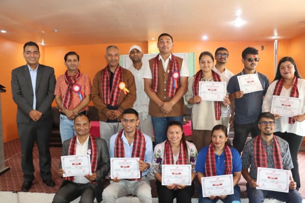 खेलकुद पत्रकार मञ्च सुर्खेतकाे अध्यक्षमा शाही सुर्खेत।
